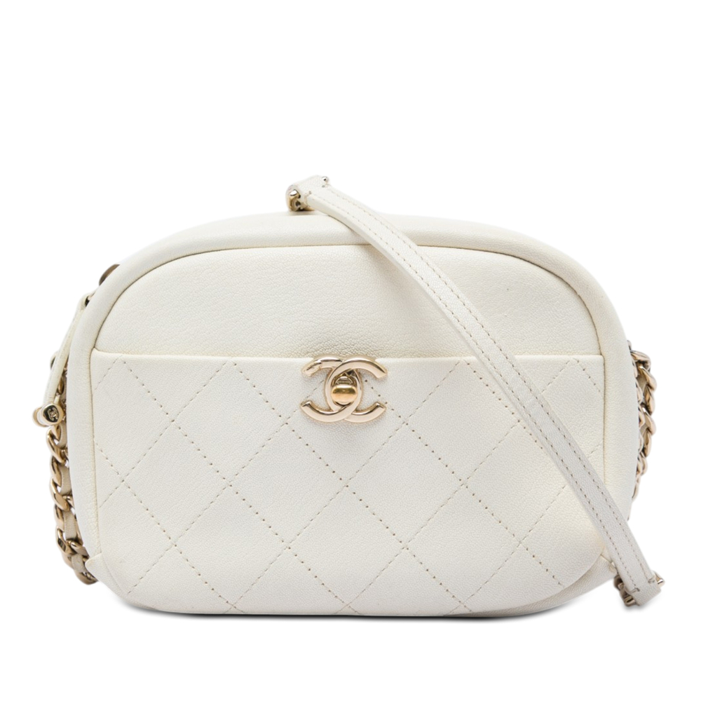 Pre-Loved Chanel Small Quilted Goatskin Casual Trip Camera Bag